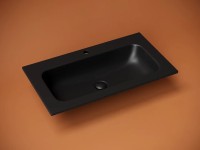 Раковина накладная мебельная Grace прямоугольная c отверстием под смеситель, 810x457x137мм, цвет черный матовый, арт. CN7012MB
