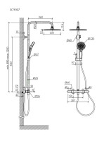 Душевая стойка с термостатом SANCOS Etna, хром, арт. SC9007CH