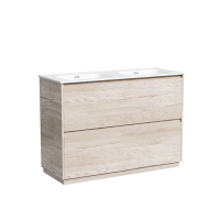 Тумба под раковину SANCOS Libra Floor напольная, 1190х450х840, c двумя ящиками оснащенными доводчиками, дуб галифакс натуральный, арт. LB120F-2EG