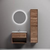 Тумба подвесная SANCOS Marmi 1.0 690х445х520 c одним ящиком оснащенным доводчиками скрытого монтажа и открытой нишей, дуб чарльстон, арт.MR1.070ECH