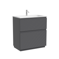 Тумба напольная SANCOS Folk Floor, 790х445х850, c двумя ящиками оснащенными доводчиками, Grey soft, арт.FL80FGS