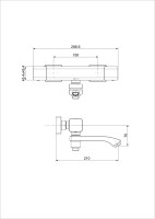Смеситель Raglo с термостатом для ванны хром