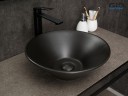 Раковина Gid N9102bg 53383 накладная черная графит 42x42x15