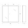 Зеркало-шкаф BelBagno SPC-MAR-800/800-2A-LED-TCH