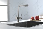 Смеситель для кухни SERPENTINE, никель, Se213222-NI(BS), Paulmark