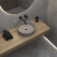 Раковина BERGES Ego SL накладная, ? 38 см, матовый серый