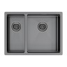 Мойка нерж. сталь GERBERG 59/2S UNI, PM225944-GMR, вороненая сталь, правая, PVD, 590х440мм, Paulmark