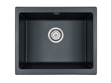 Мойка GERA 60, IT-GRANIT, PM205546-BLM, черный металлик, 555х460, подст. мон. Paulmark