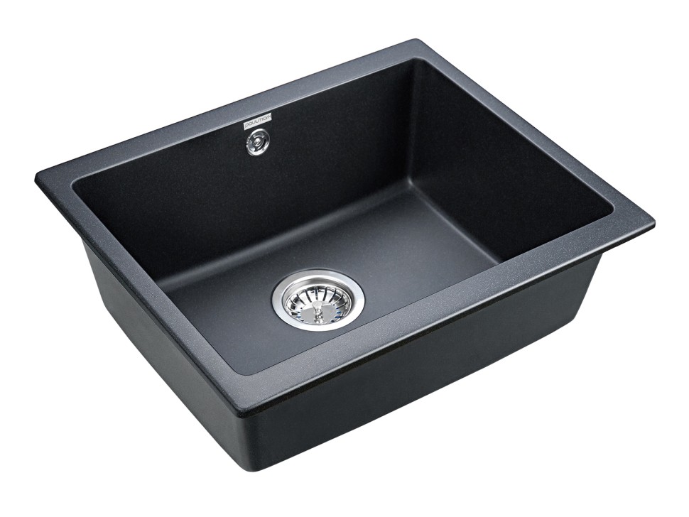 Мойка GERA 60, IT-GRANIT, PM205546-BLM, черный металлик, 555х460, подст. мон. Paulmark