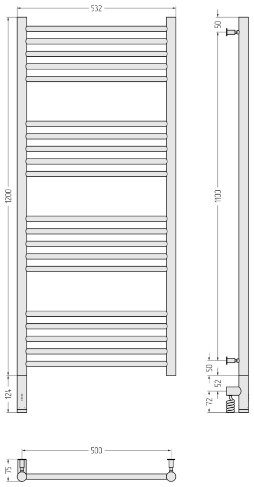 Богема 3.0 прямая 1200х500 МЭМ левый