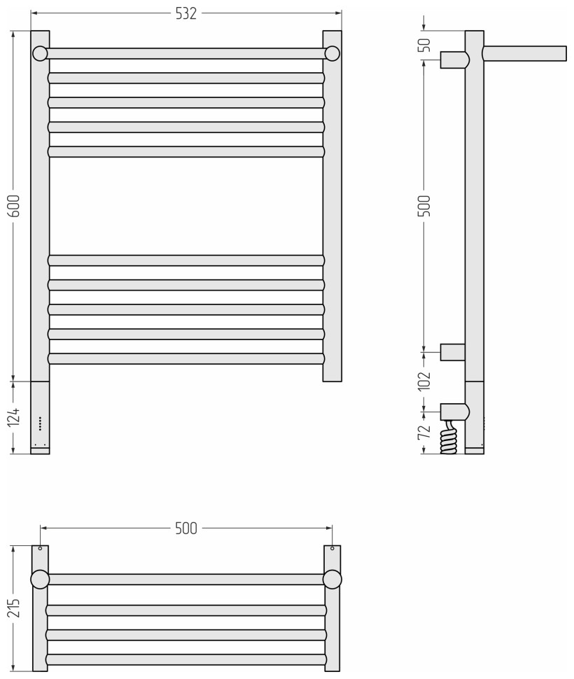 Богема 3.1 с полкой 600х500 МЭМ левый