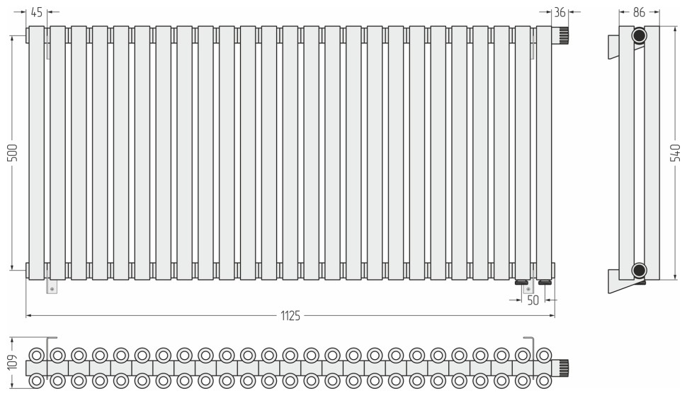 Эстет-00 EU50 500х1125 25 секций