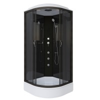 Душевая кабина Niagara Classic NG-6501-14G (90х90х215) средний поддон(26см),черный,стекло тонированное,4 места