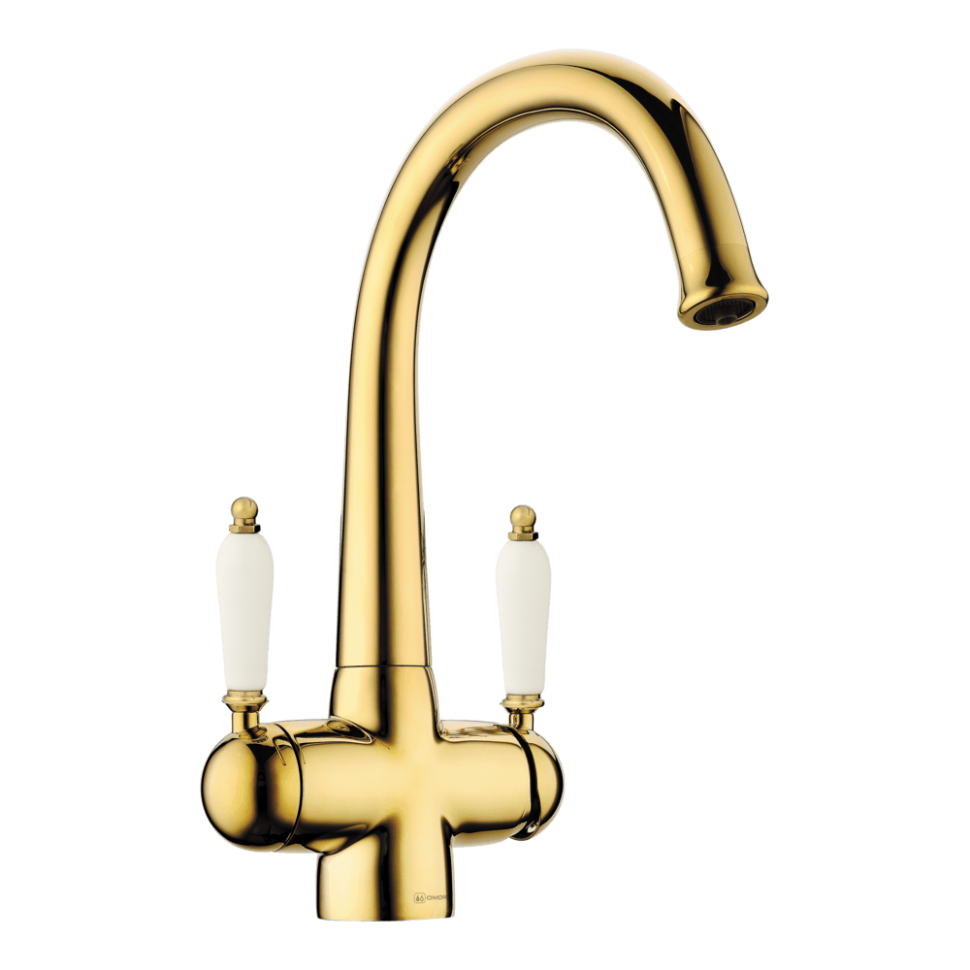 Смеситель для кухни Omoikiri Okinawa 2-G латунь/золото