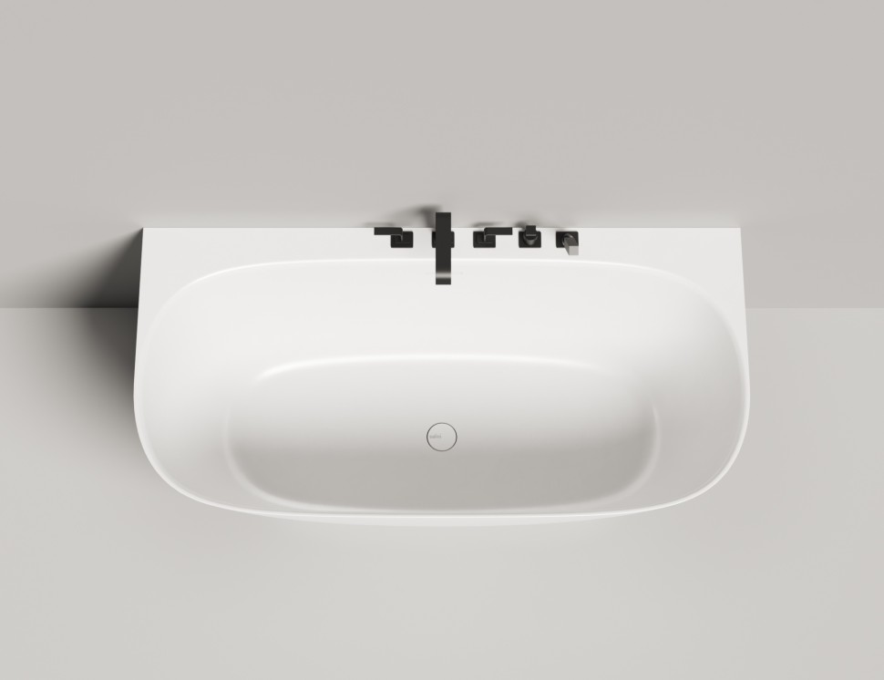 Ванна пристенная SOFIA WALL 160x80 покраска по RAL полностью S-Sense Глянцевое