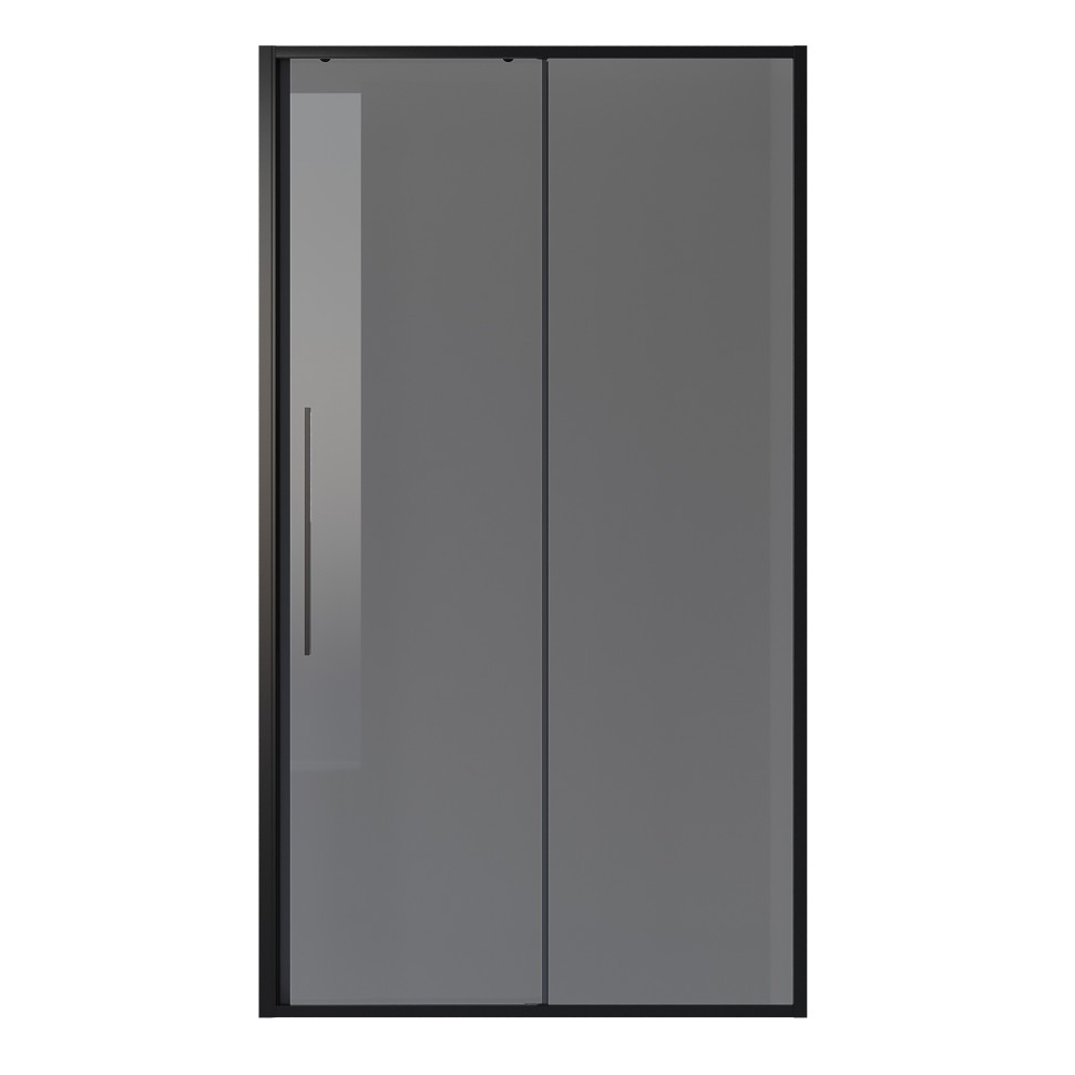 Дверь в нишу Niagara Nova NG-85-13TB (130х195) черный матовый,стекло тонированное,дверь раздвижная,1 место