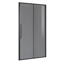 Дверь в нишу Niagara Nova NG-85-13TB (130х195) черный матовый,стекло тонированное,дверь раздвижная,1 место