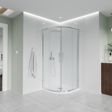 Душевой угол Veconi Evo 200 CH, 1200х900x1950, хром, прозрачное стекло