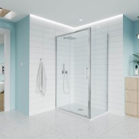 Душевой угол Veconi Evo 100SP CH 1500х900x1950, хром, прозрачное стекло