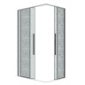 Душевое ограждение Grossman Galaxy 300.K33.01.9070.10.02 (90х70х195) прямоугольник,раздвижная,хром,стекло шиншилла, 1 место