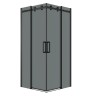 Душевое ограждение Grossman Classic 300.K33.04.9090.21.10 (90х90х195) квадрат,раздвижная,черный матовый,стекло тонированное, 2 места