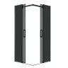Душевое ограждение Grossman Classic 300.K33.04.9090.21.10 (90х90х195) квадрат,раздвижная,черный матовый,стекло тонированное, 2 места
