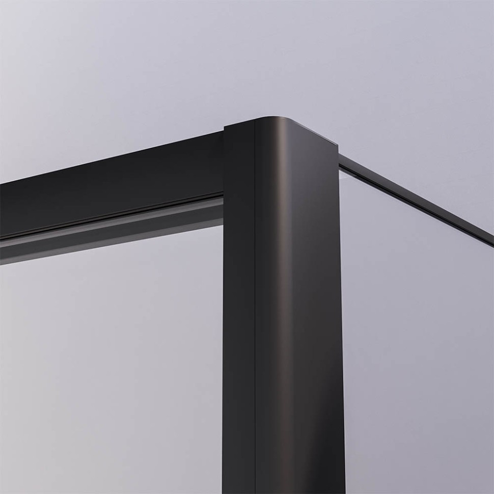 Душевой угол раздвижной Veconi Premium Prato 300 SP B-L, 1300х800x2000, черный матовый, стекло прозрачное