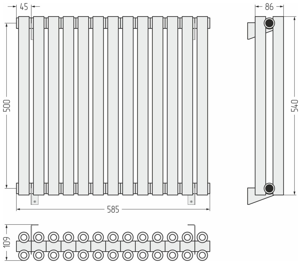 Эстет-00 500х585 13 секций