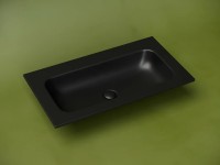 Раковина накладная мебельная Grace прямоугольная без отверстия под смеситель, 810x457x137мм, цвет черный матовый, арт. CN7012MBwx
