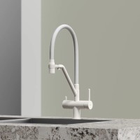 Смеситель для кухни SANCOS Dora с возможностью подключения фильтра для воды, цвет матовый белый, арт. SC4003MW