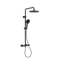 Душевая стойка с термостатом SANCOS Etna, черный матовый, арт. SC9007MB