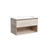 Тумба подвесная SANCOS Marmi 1.0 790х445х520 c одним ящиком оснащенным доводчиками скрытого монтажа и открытой нишей, дуб галифакс натуральный, арт. MR1.080EG