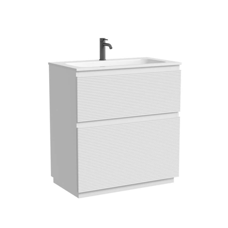 Тумба напольная SANCOS Folk Floor 790х445х850, c двумя ящиками оснащенными доводчиками, Bianco, арт.FL80FW