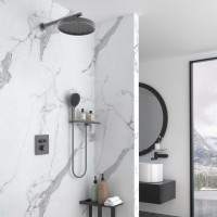 Душевой комплект Inspire VSFW-3I21MT2RGM встраиваемый, термостат, двухрежимный, вороненая сталь