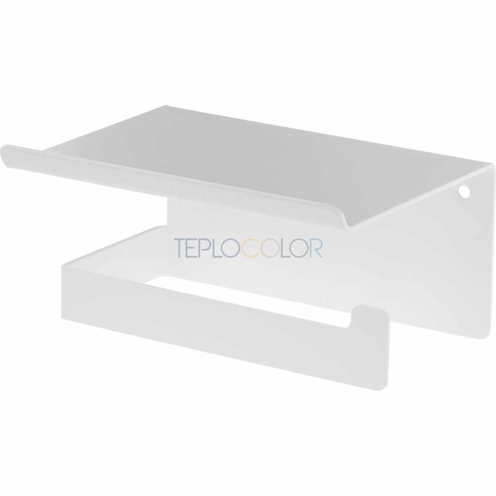 Держатель для туалетной бумаги, настенный - с полкой