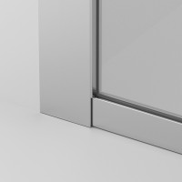 Комплект для установки душевой перегородки (Кронштейн + пристенный профиль + порожек) BelBagno KRAFT-SET-Cr