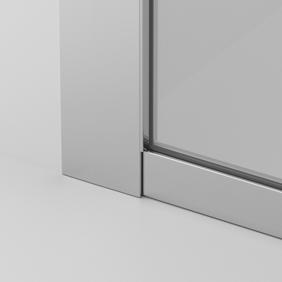 Комплект для установки душевой перегородки (Кронштейн + пристенный профиль + порожек) BelBagno KRAFT-SET-Cr