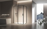 Душевой уголок Slim 8mm VSR-6SL9013CLB, 1300*900, черный, стекло прозрачное
