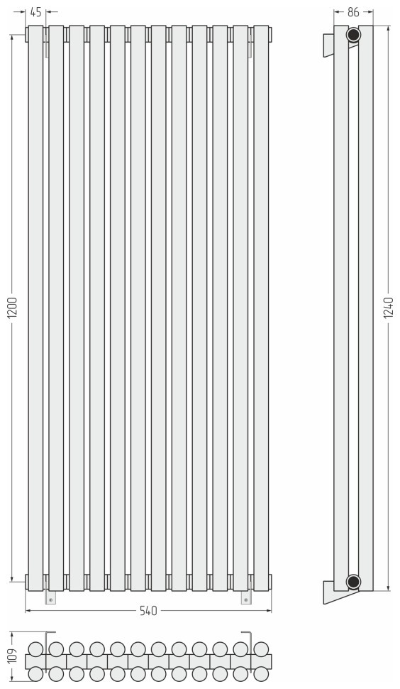 Эстет-11 1200х540 12 секций