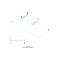 Универсальный комплект ног для прямоугольных акриловых ванн CEZARES LEG-KIT-100