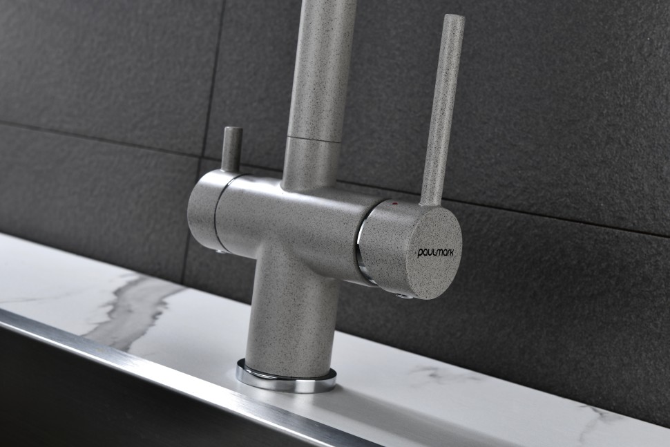 Смеситель для кухни SERPENTINE, серый, Se213222-GR, Paulmark
