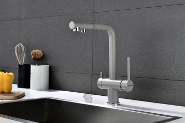 Смеситель для кухни SERPENTINE, серый, Se213222-GR, Paulmark