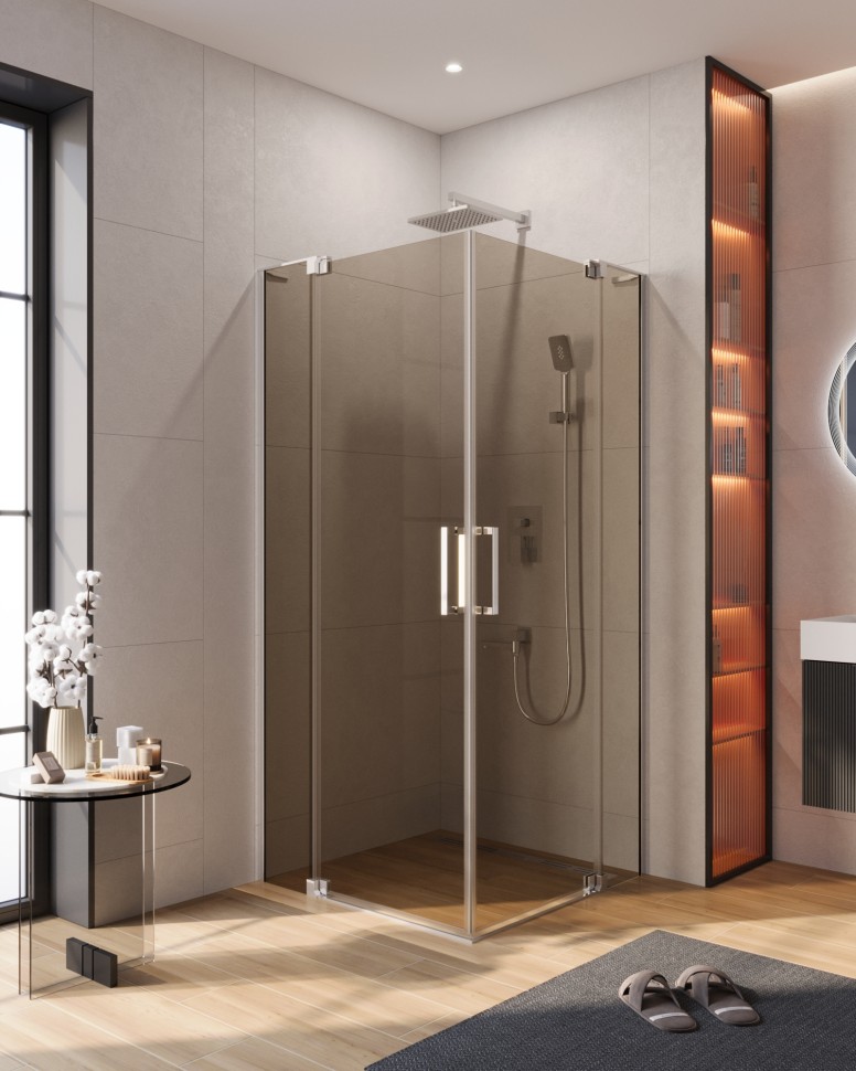 Душевой уголок CEZARES SLIDER-A-2-90/100-BR-Cr