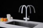 Смеситель для кухни Salix, белый матовый, Sa213419-431(WH), Paulmark