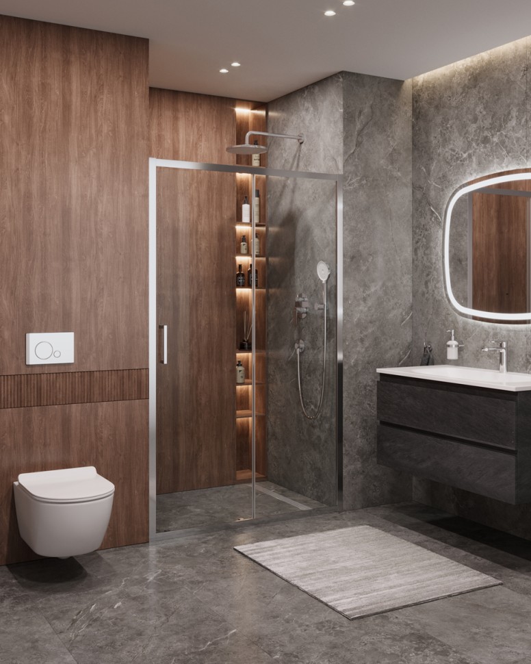 Душевая дверь CEZARES MOLVENO-BF-1-130-C-Cr-IV