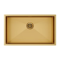 Мойка нерж. сталь GERBERG 74 UNI, PM257444-BG, брашированное золото. сталь, 740х440мм, Paulmark