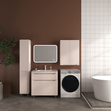 Тумба напольная STYLELINE "Марелла 80" (2 ящ.) Люкс Плюс антискрейтч карамель под раковину Марелла Люкс 800х400