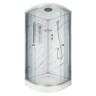 Душевая кабина Niagara Luxe NG-7702M (100x100х210) низкий поддон(15см),дверь раздвижная,стенки мрамор,3 места