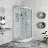 Душевая кабина Niagara Luxe NG-7702M (100x100х210) низкий поддон(15см),дверь раздвижная,стенки мрамор,3 места
