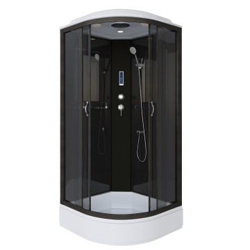 Душевая кабина Niagara Classic NG-6501-14P (90х90х215) средний поддон(26см),черный,стекло тонированное,4 места